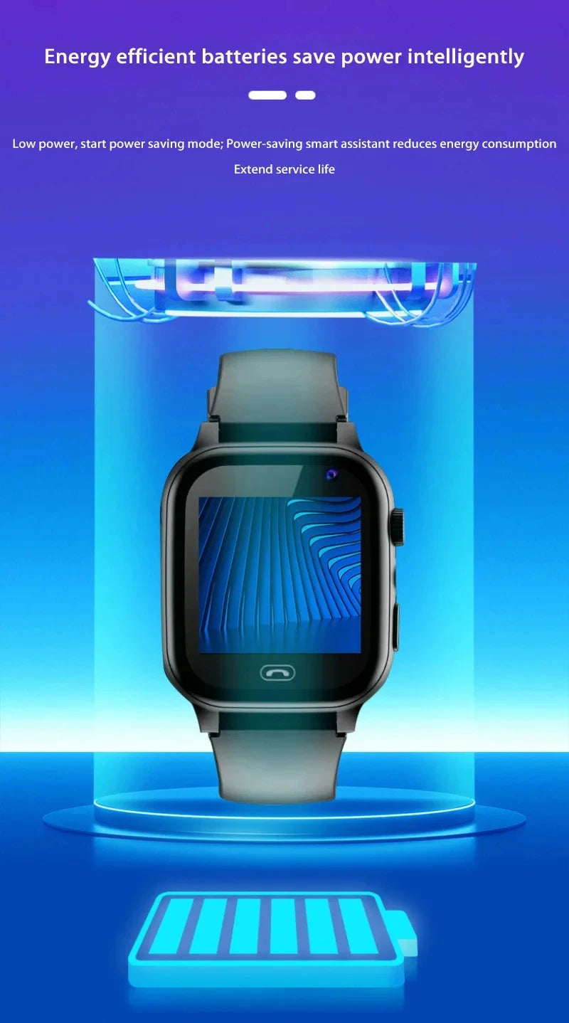 Reloj Inteligente Lenovo 2026 para Niños, 5G, GPS, Llamadas SOS, Videollamadas, Tarjeta SIM, Cámara HD, Resistente al Agua, Compatible con Auriculares