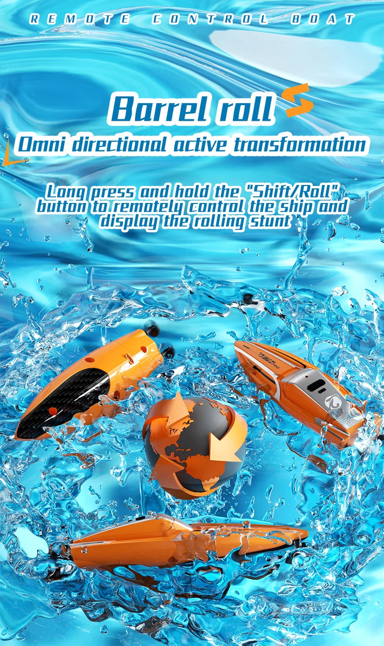 Barco RC de Alta Velocidad con Motor Dual y Control Remoto