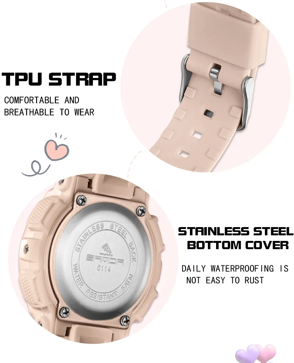Reloj Digital LED SANDA Deportivo para Mujer