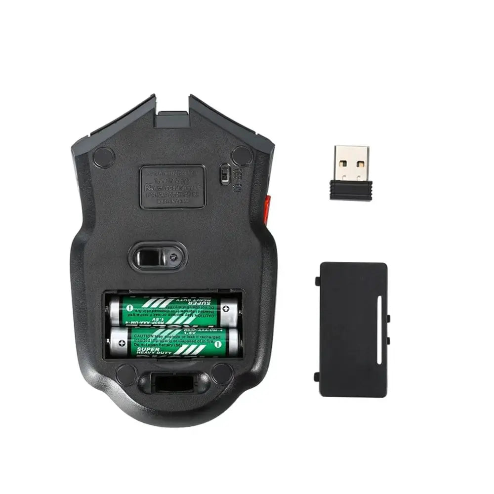 Ratón Inalámbrico 113, Ratón Óptico Inalámbrico de 2.4GHz con Receptor USB, Ratón Inalámbrico Portátil de 6 Botones para Computadoras Portátiles
