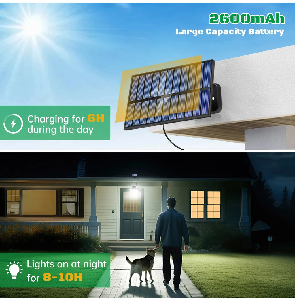 Luz Solar LED 278 Cuentas para Jardín con 3 Modos y Mando