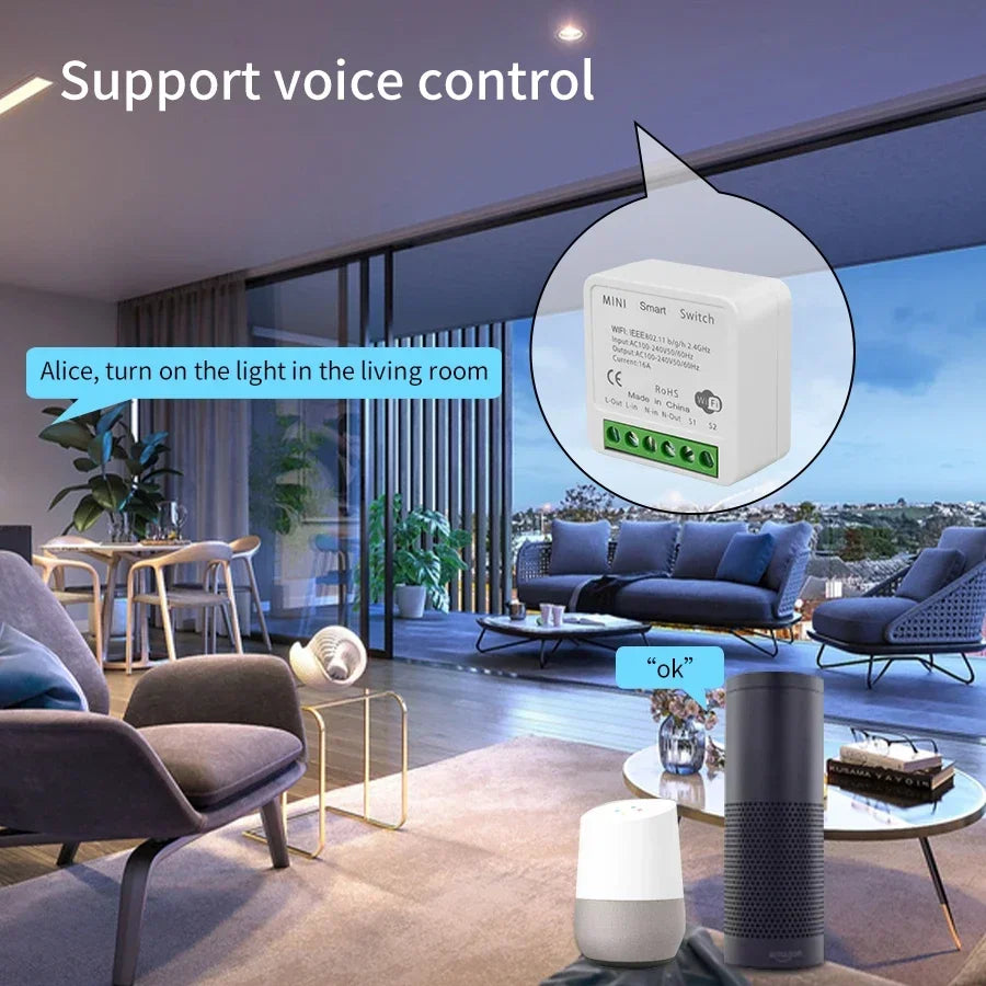 Interruptor Inteligente WiFi Tuya RF433 Smart Life