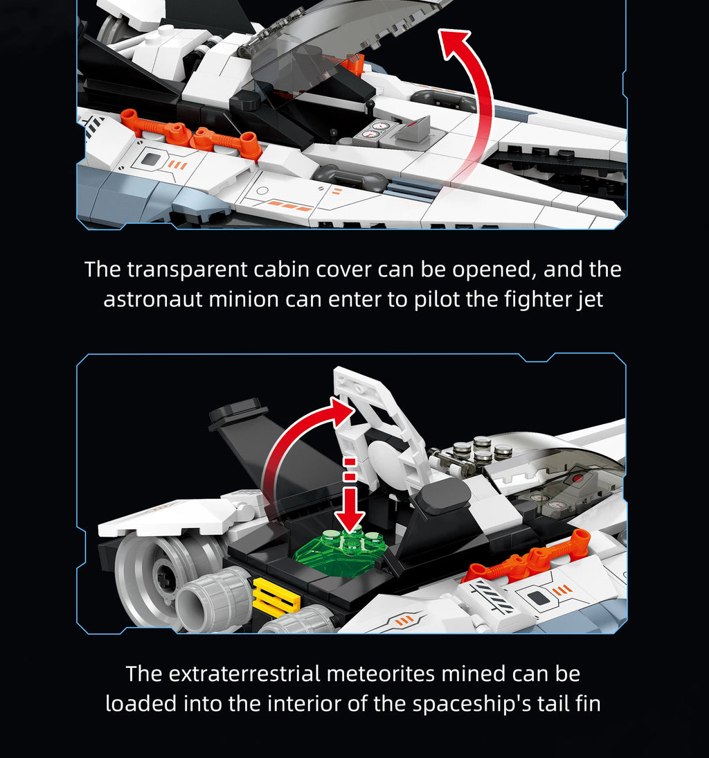 LL003 Serie Aeroespacial, Juguetes Creativos para el Hogar, Set de Bloques de Construcción de Naves Espaciales, Juguete Educativo para Niños, Regalo de Cumpleaños
