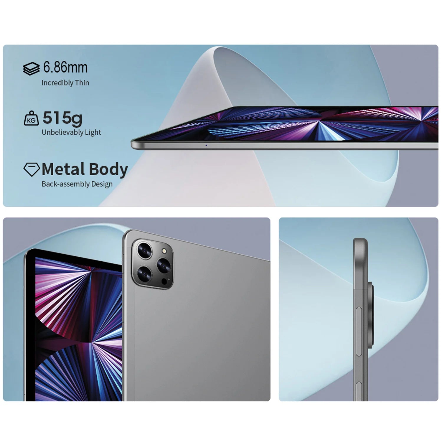 Nuevo tableta Pc ULTRA SLIM Pad de 10,1 pulgadas, Google Play, pantalla HD Octa Core, cámaras duales SIM, Sensor G, tabletas multitáctiles