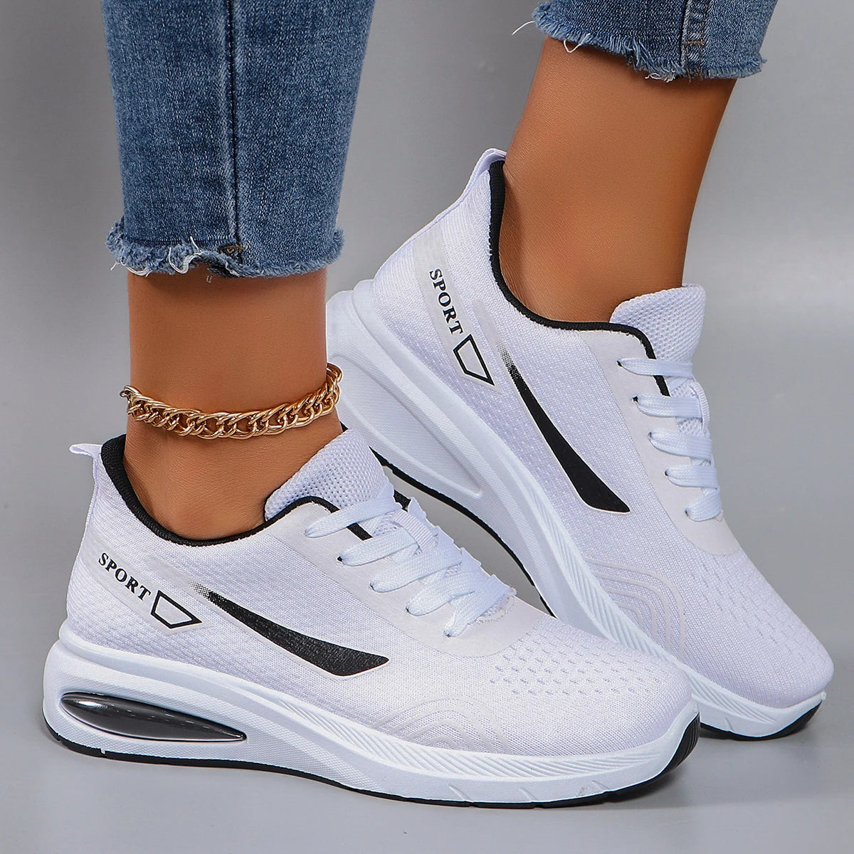 Nuevos zapatos deportivos de primavera para mujer, zapatos deportivos informales a la moda, transpirables, ligeros, antideslizantes, resistentes al desgaste, zapatos planos
