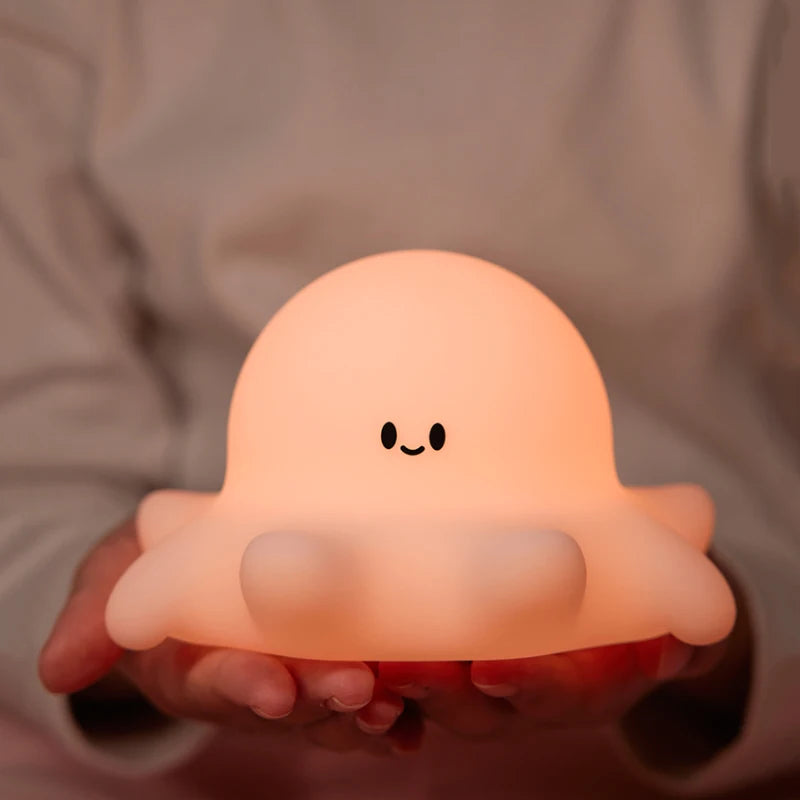 Lámpara Nocturna Cerdito Rosa Silicona LED USB