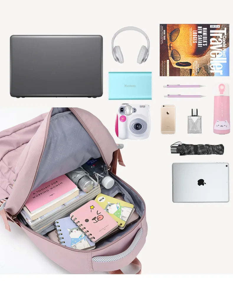 Mochila escolar para niña, mochila para adolescentes, mujeres y niños, mochila escolar rosa para primaria, mochila alta para adolescentes y niños