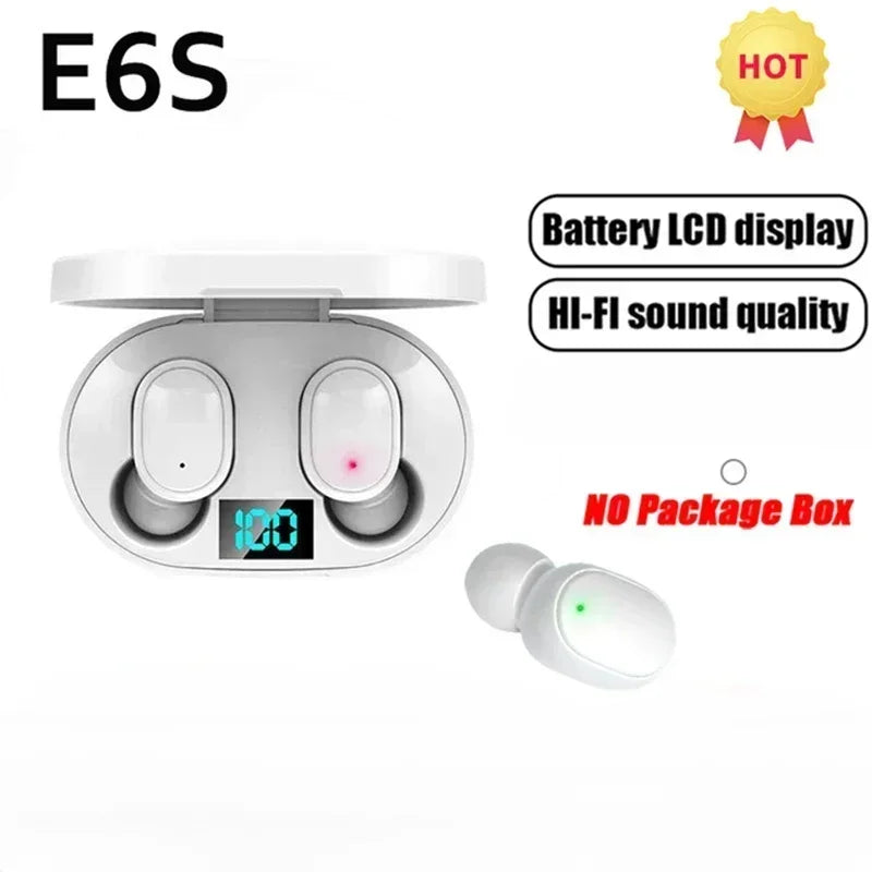 Auriculares inalámbricos Bluetooth E6S TWS auriculares Bluetooth auriculares inalámbricos auriculares con cancelación de ruido con micrófono