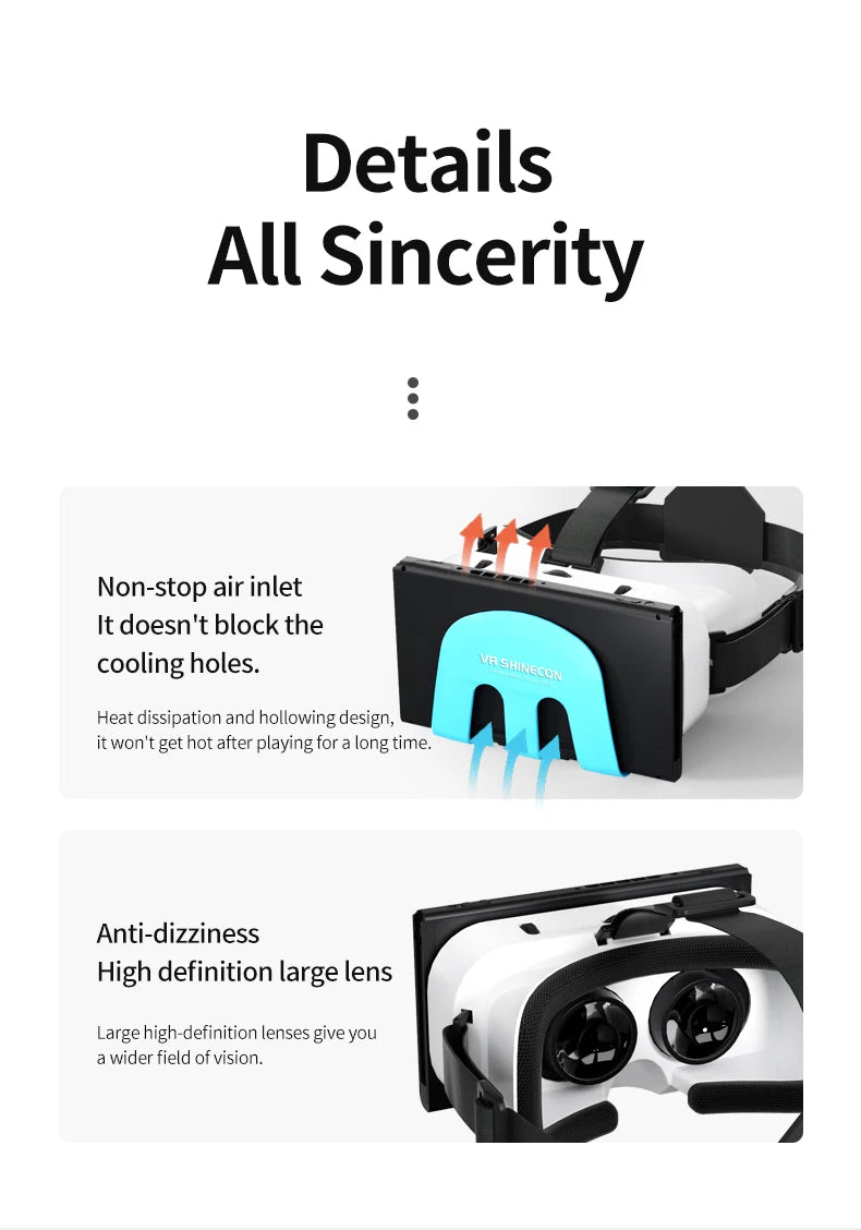 Shinecon G11 VR para Nintendo Switch y OLED 3D, gafas de realidad Virtual, dispositivos de auriculares, lentes de casco, accesorios para juegos