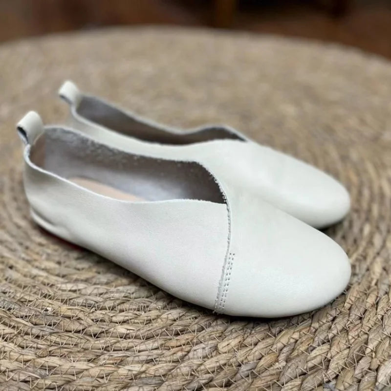 Zapatos Planos para Mujer, Ligeros y Transpirables, de Cuero Suave, Zapatos Casuales de PU para Caminar, para Uso Diario y para Ir al Trabajo