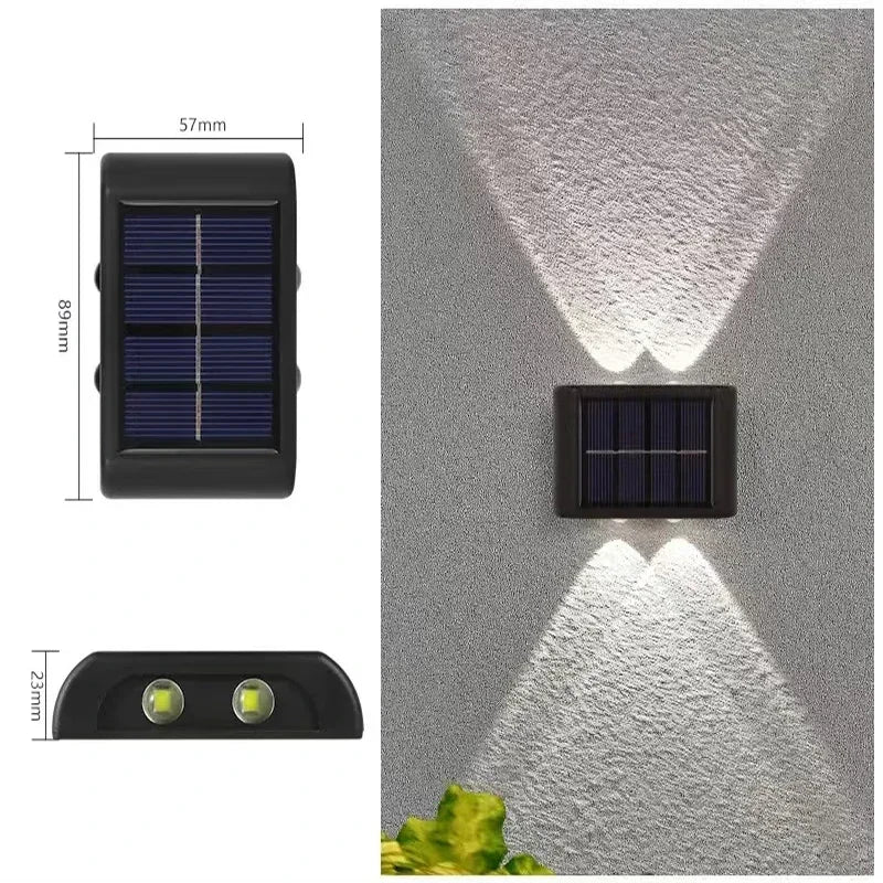 Lámpara Solar de Pared Impermeable para Jardín y Exterior