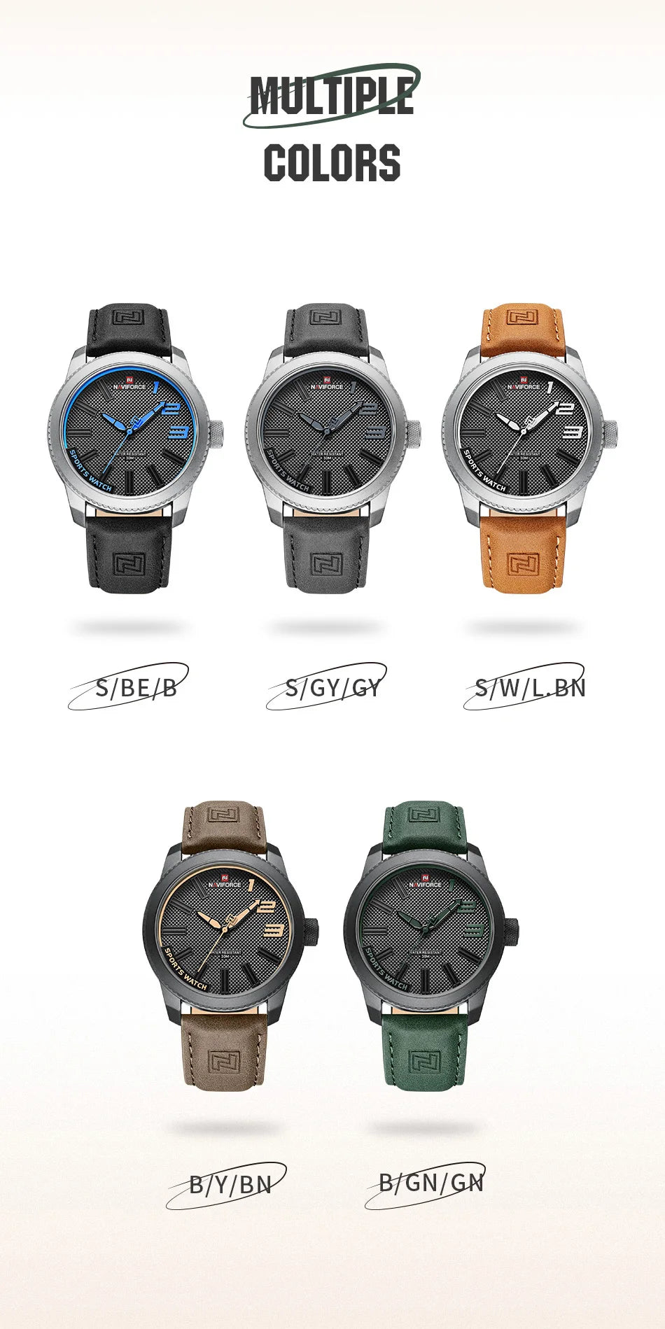 Reloj Analógico de Cuarzo NAVIFORCE Militar para Hombre