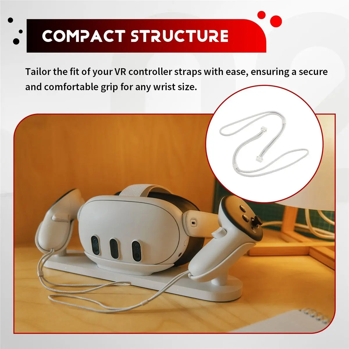 # Accesorios Electrónicos 29L, Correas de Muñeca Ajustables para Meta Quest 3/3S (Gris)