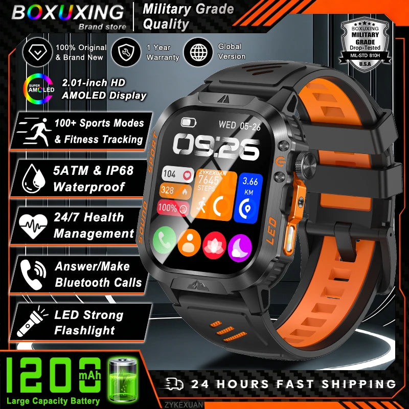 Reloj Inteligente Militar con Batería de 1200mAh