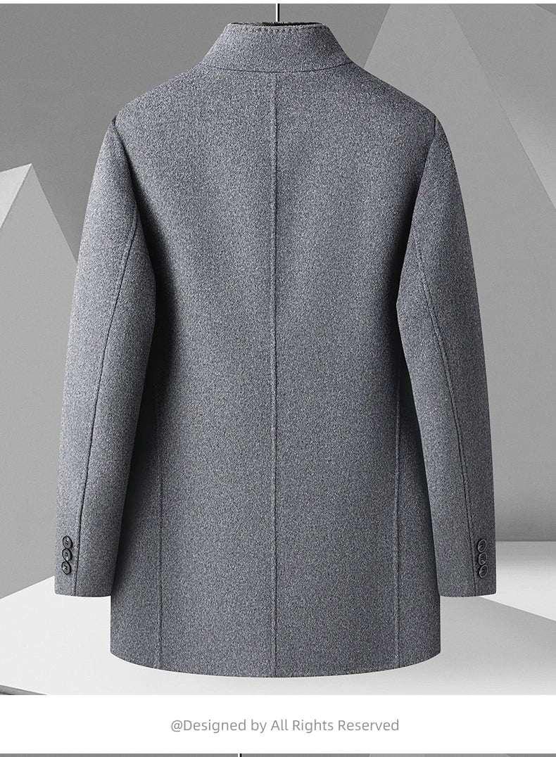 Abrigo de Lana con Plumón Desmontable para Hombre – Otoño/Invierno