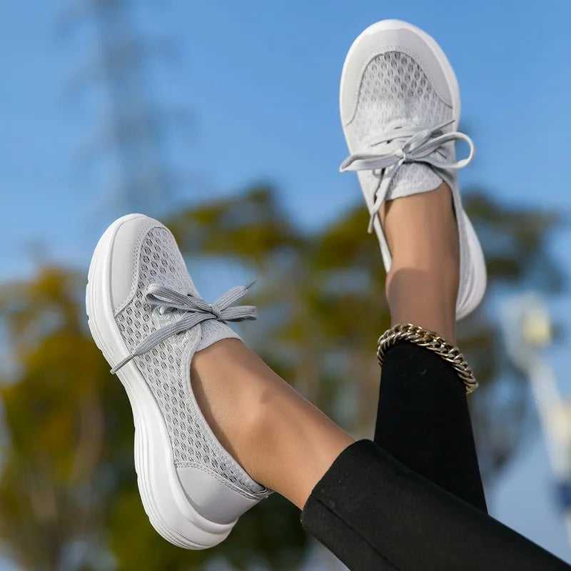 YRZL Zapatillas de deporte para mujer, zapatos informales sin cordones, malla transpirable, cómodos, suaves, mocasines clásicos para conducir, zapatos para mujer