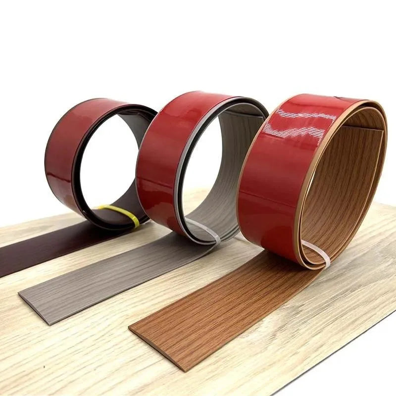 Tira de Transición para Piso de PVC con Aspecto de Madera, Autoadhesiva, de 1M, Antideslizante y Resistente al Viento, Recortable, para la Base de Puertas y Sellado de Ventanas