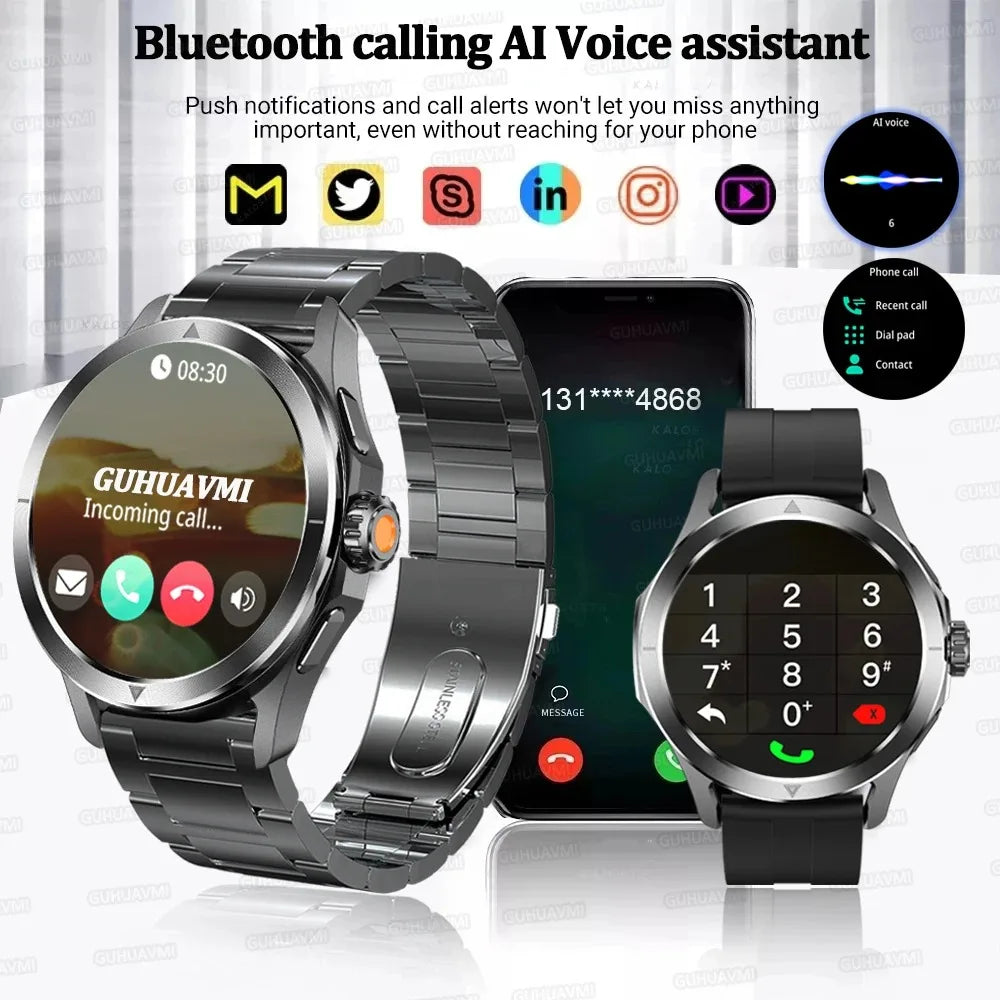 Nuevo para Xiaomi S4 Ultra deportes al aire libre reloj inteligente hombres 1,53 pulgadas AMOLED NFC GPS brújula ritmo cardíaco impermeable BT llamada Smartwatch