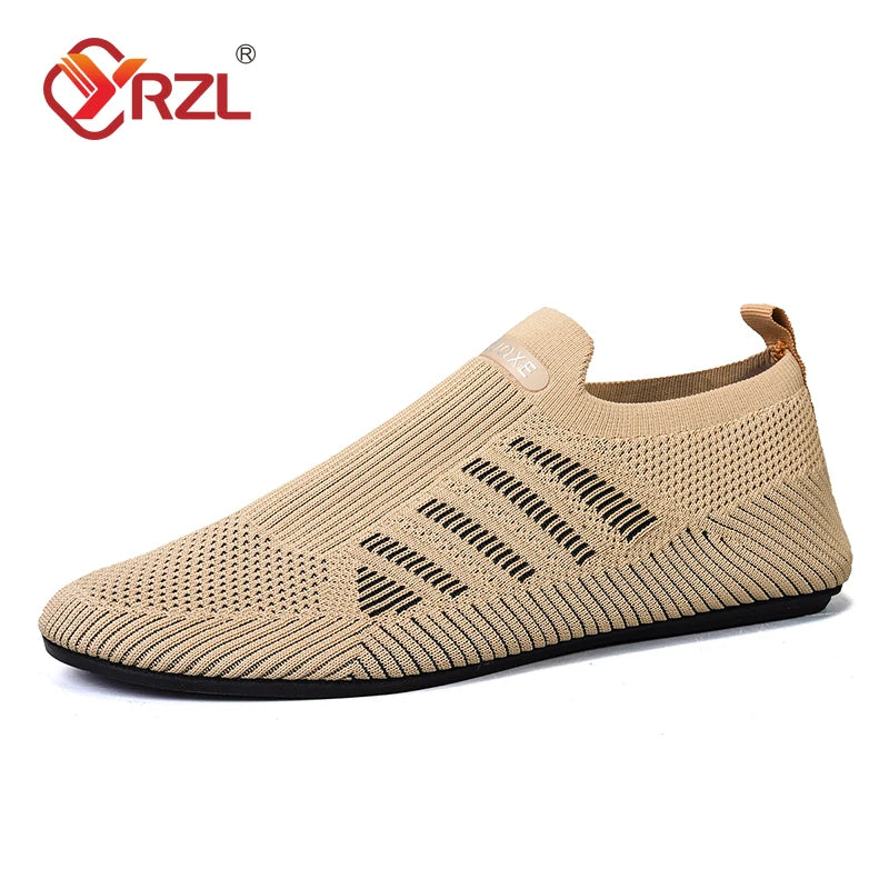 Mocasines de Malla para Hombre YRZL - Planos Sin Cordones