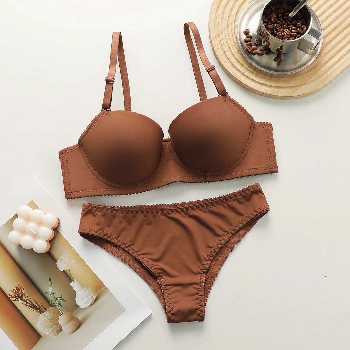 Conjunto de Sujetador Push Up y Bragas para Mujer