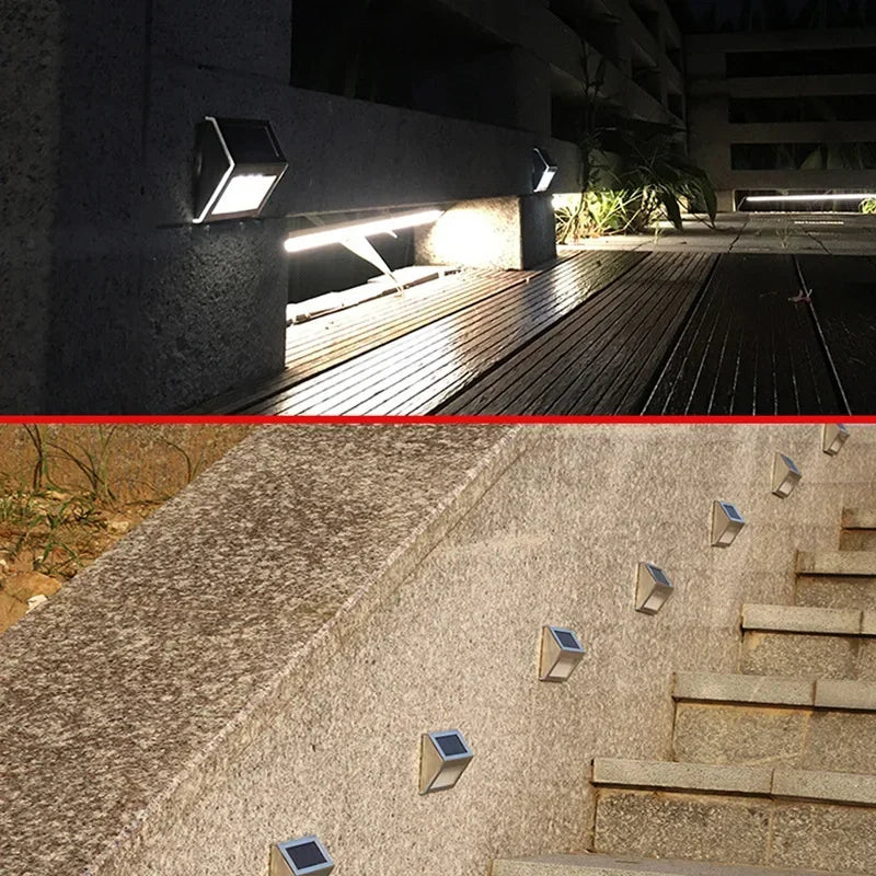 Luz de Paso Solar LED de Acero Inoxidable para Jardín