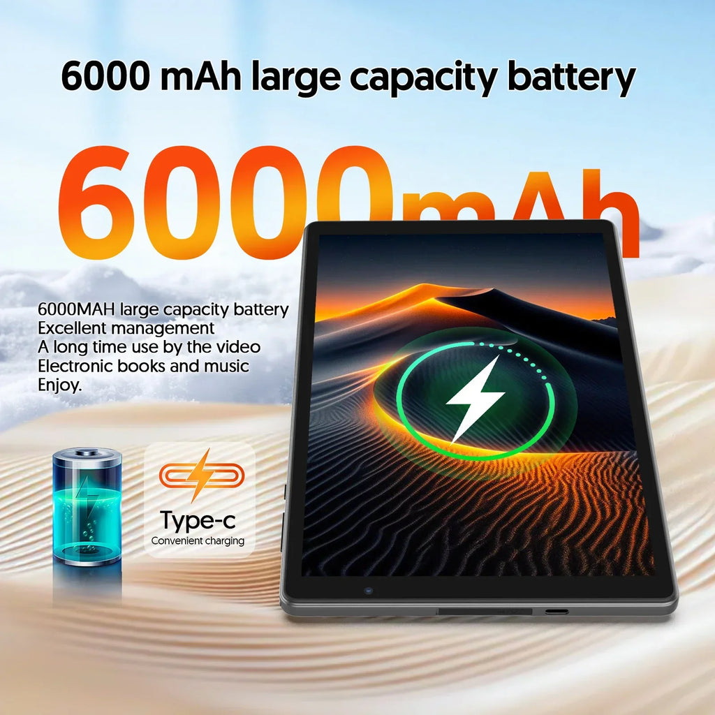 Tablet BAKEN 10 pulgadas Android 16, cinco núcleos, 8 GB + 32 GB, WiFi 6