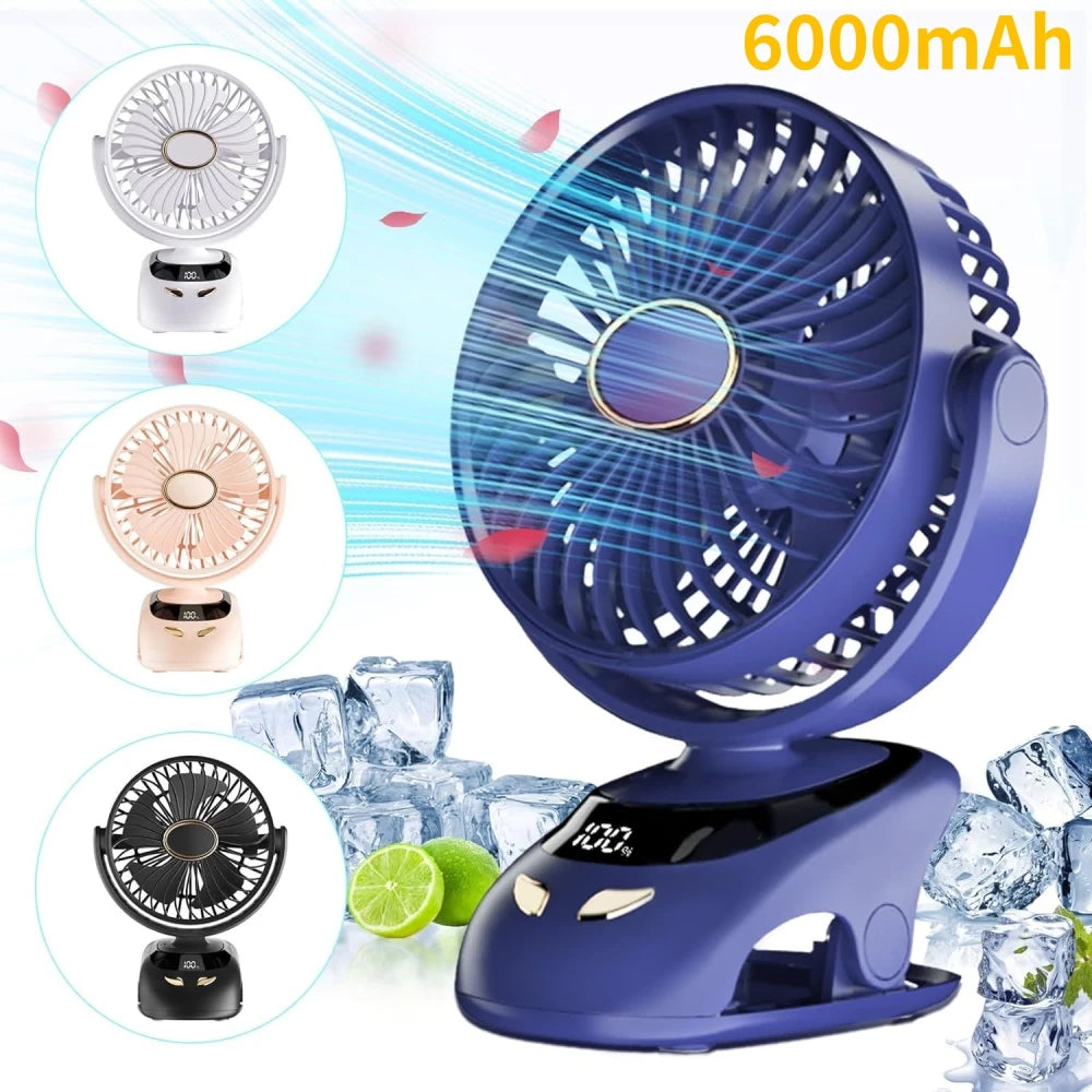 Ventilador con Clip Portátil para Escritorio y Cama