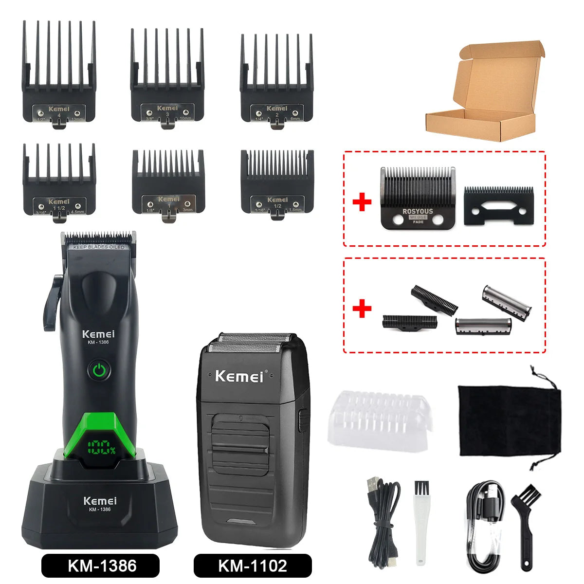 Cortadora de Pelo Profesional para Hombre, Cuchilla DLC, Motor DCM 7500 RPM