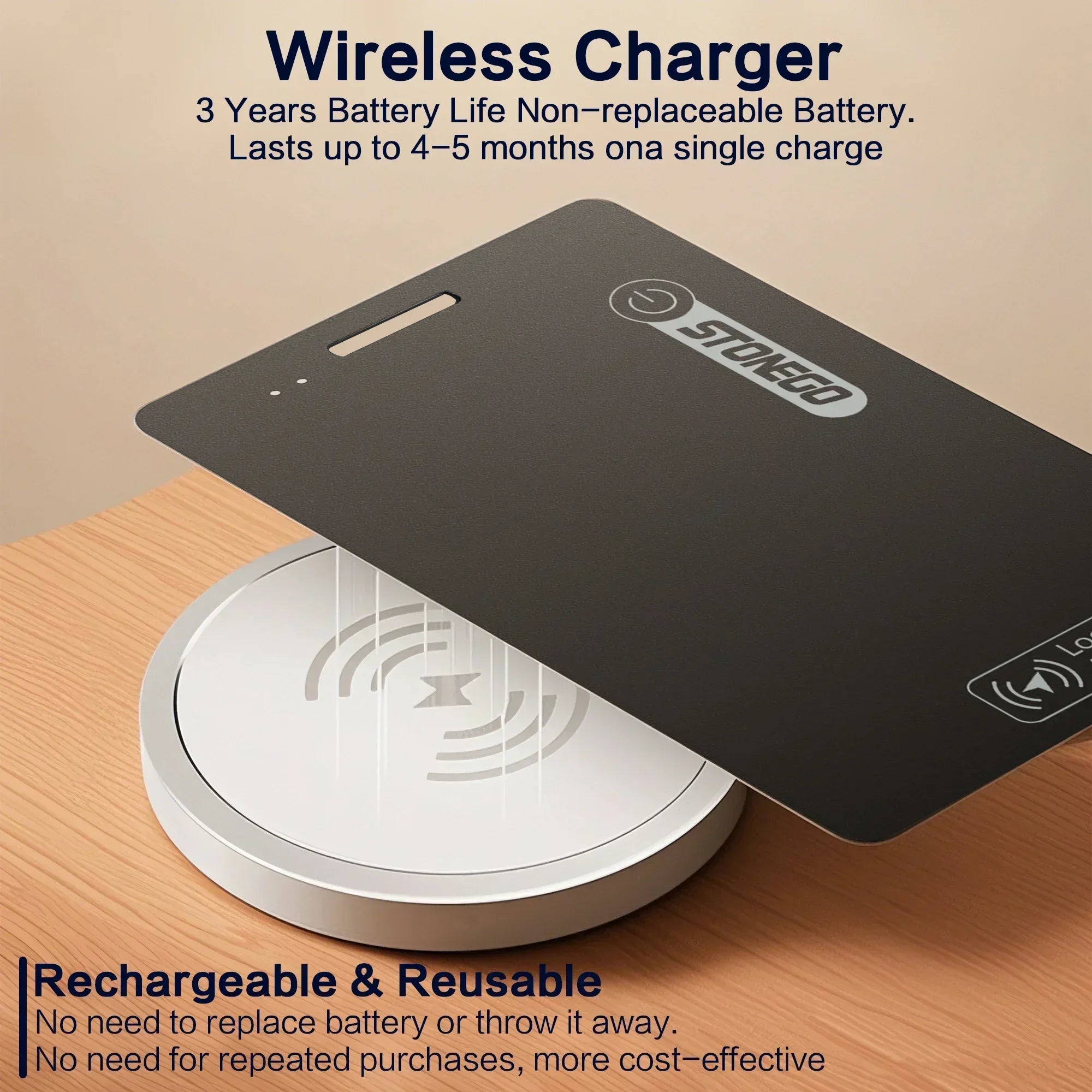 Localizador de Llaves y Mascotas Recargable Ultrafino, Resistente al Agua IP68, Compatible con Apple Find My iOS