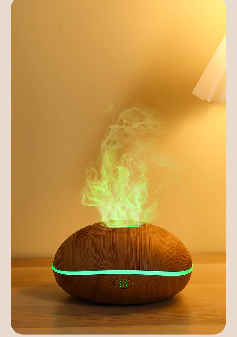 Humidificador AromaRelax Llama con Luz Colorida
