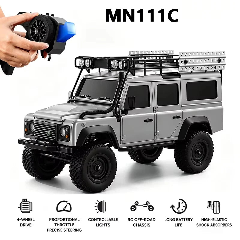 Coche RC 4WD 1:18 JIKEFUN con Batería de Litio y Luces