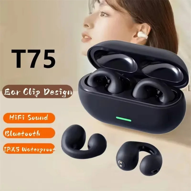 Auriculares Inalámbricos TWS T75 con Cancelación de Ruido ANC