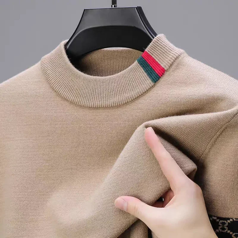Suéter Jacquard de Cuello Redondo para Hombre
