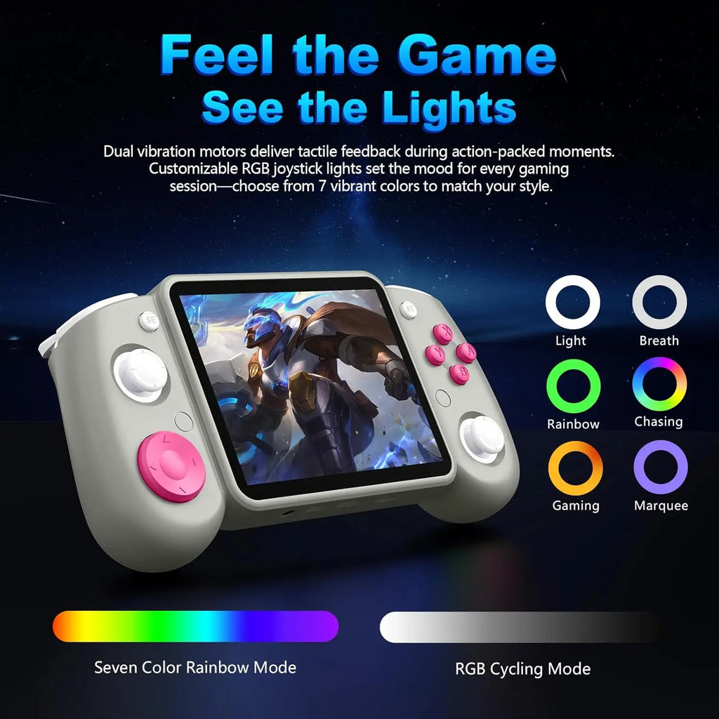Consola de Juegos Retro Portátil RG43H Pro, Sistema de Juego Dual con Potente Chip RK3562, Pantalla IPS de 4.3 Pulgadas, Consola de Juegos Retro, Más de 30 Emuladores