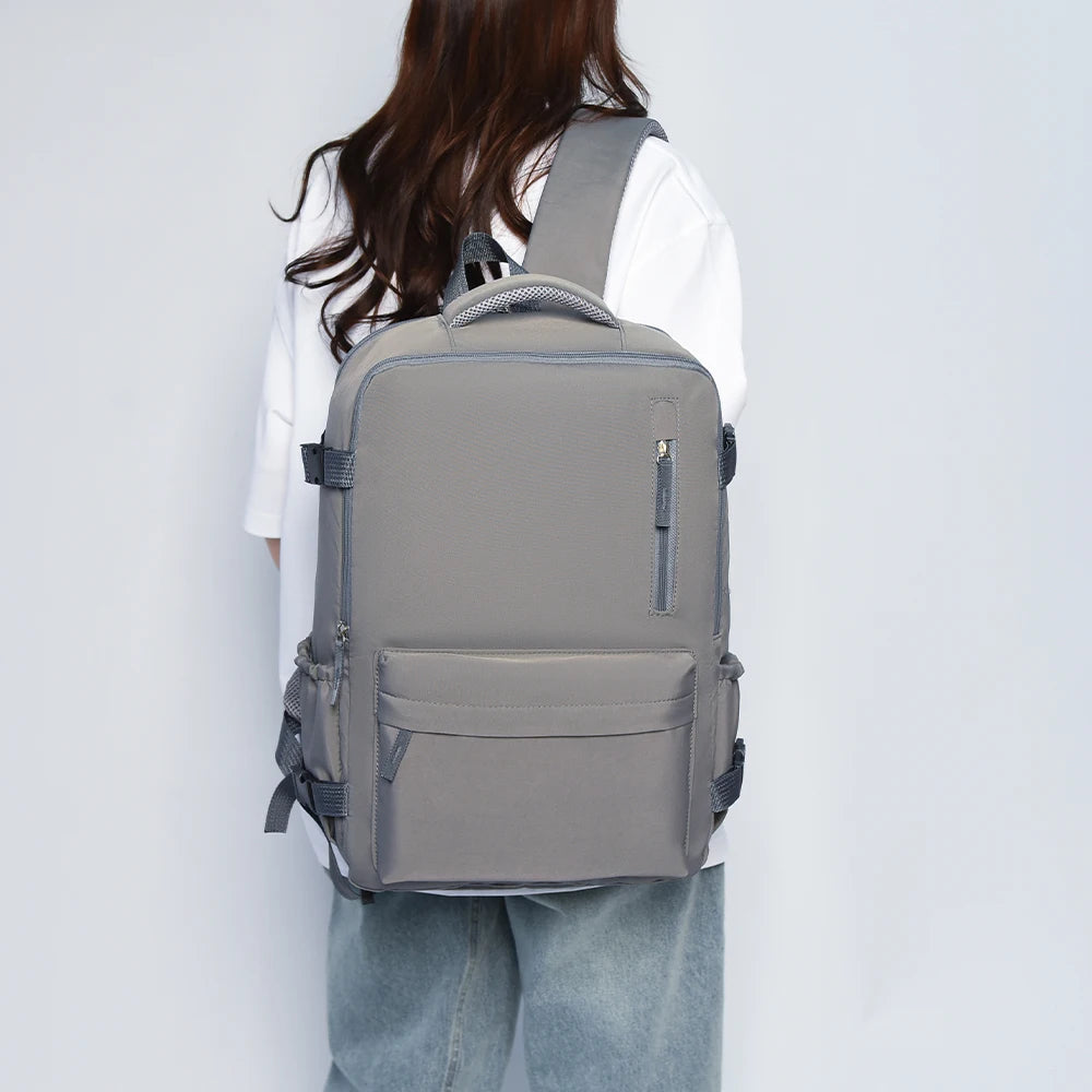 Juego de 2 piezas, 180 °     Mochila de Viaje con Apertura Completa y Bolsa de Aseo, Equipaje de Mano Ligero para Negocios, Escuela y Desplazamientos Diarios