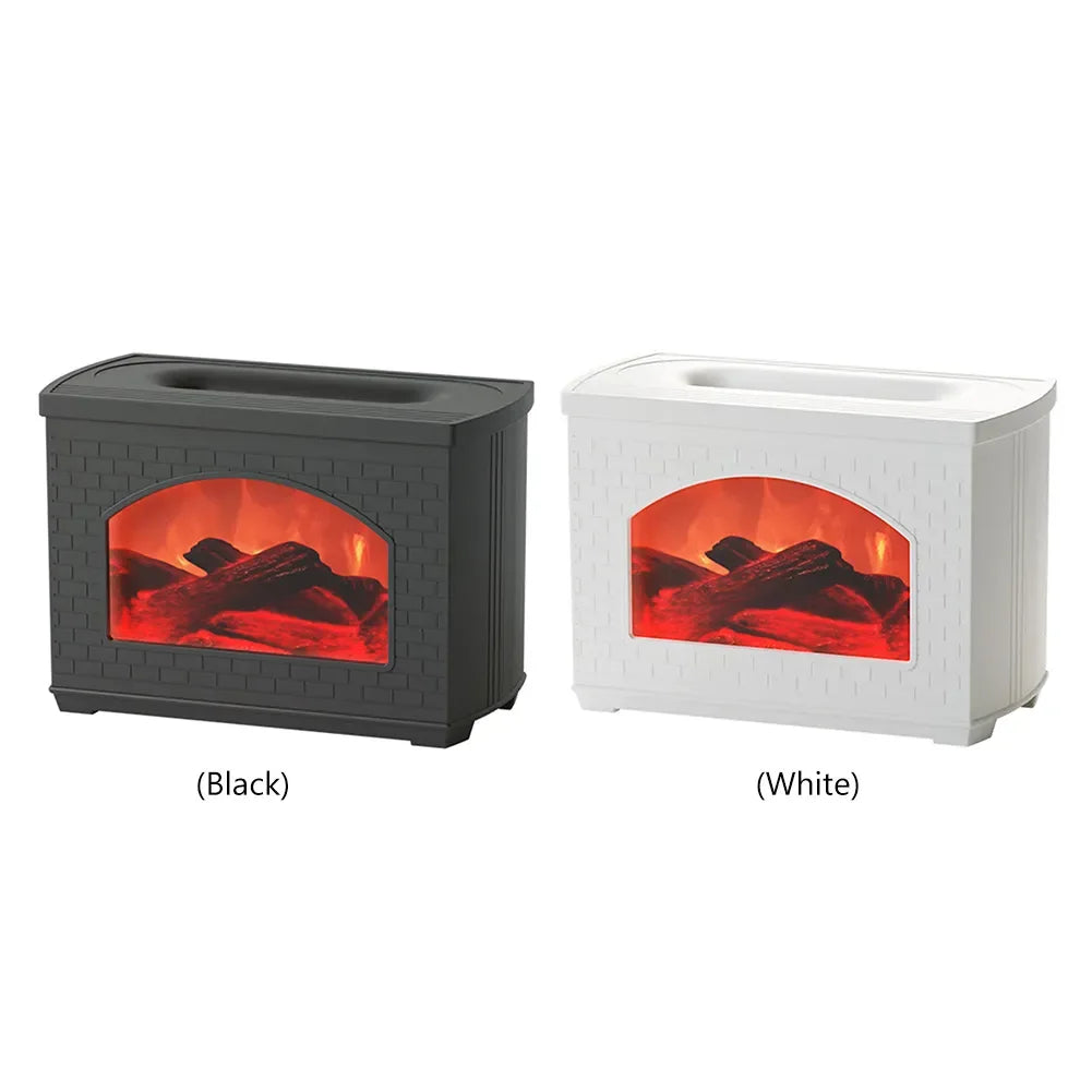 Nuevo humidificador de aire simulado para chimenea, difusor de aceites aromáticos con efecto de llama, humidificadores de aromaterapia para el hogar, pulverizador de niebla, difusor de aire