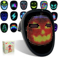 Máscara LED para niños con detección de gestos, máscara iluminada para niños para Halloween, Navidad, disfraz, fiesta de cumpleaños