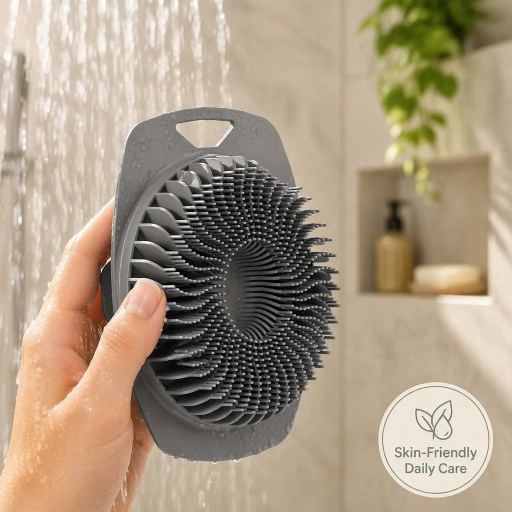Cepillo de Silicona Suave para Exfoliación Corporal, Antideslizante, para Piel Sensible, Masaje Suave, Accesorios de Baño