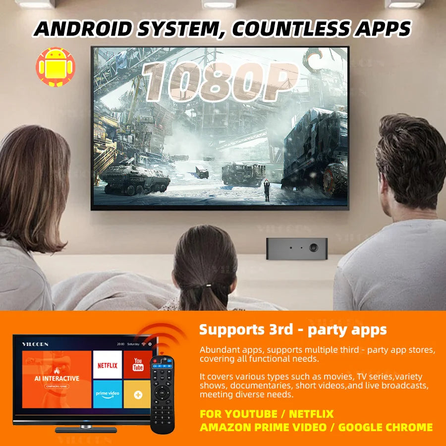 VILCORN AI Juego con detección de movimiento TV Box Procesador octa-core WiFi Sistema de juego activo para niños y familia Consola de juegos somatosensorial