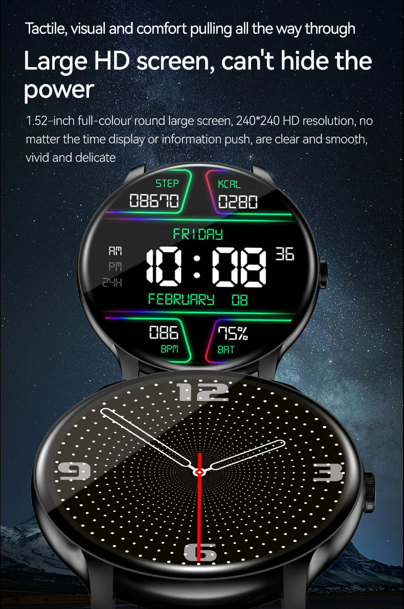 LAXASFIT Reloj Inteligente Táctil Bluetooth