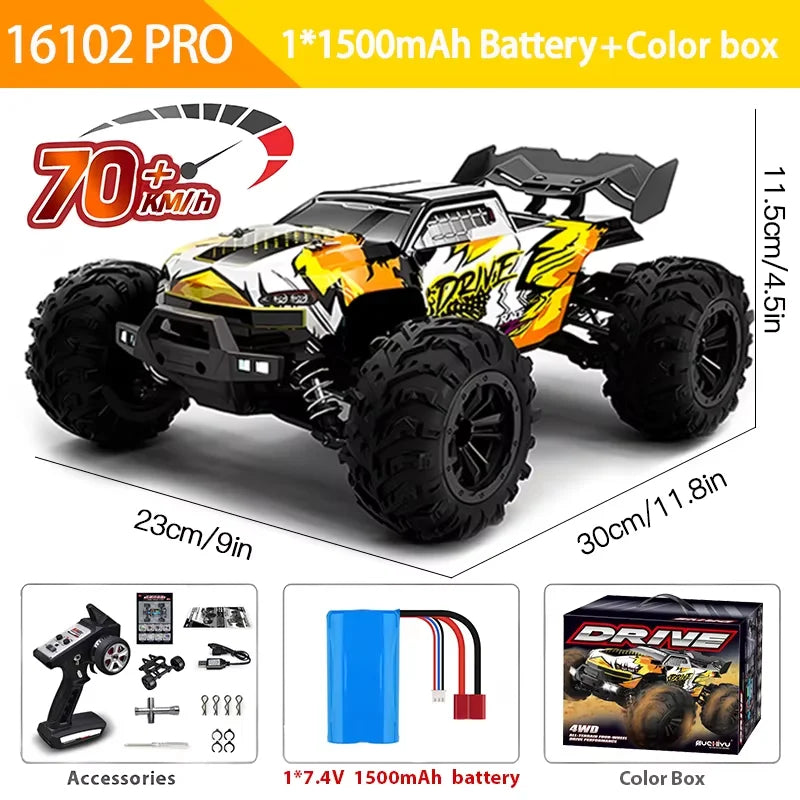 Coche RC 1:16 de Alta Velocidad, Monster Truck Todoterreno 4WD