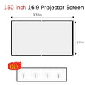 Pantalla de proyector Simple de alta definición para el hogar, cortina de proyección portátil antideslumbrante plegable, 60/72/84/100/120/150 pulgadas