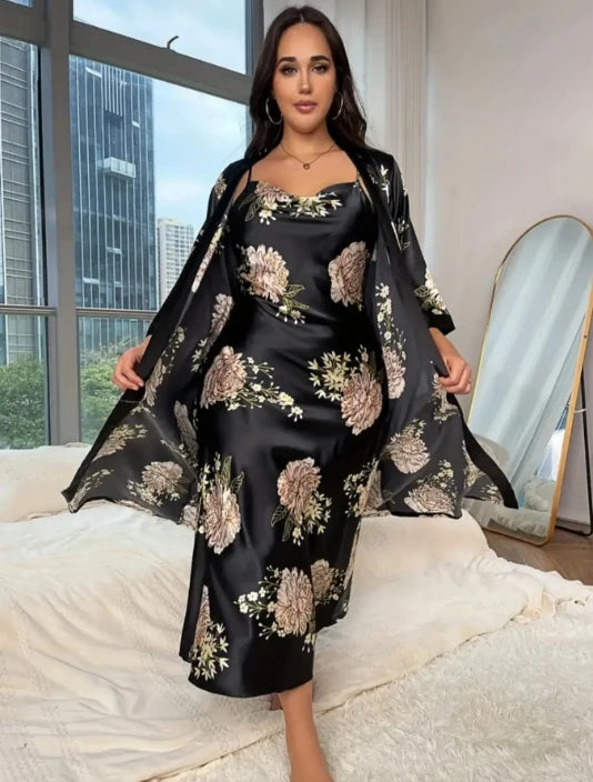 Conjunto de Pijama Largo para Mujer Talle Grande | 2 Piezas