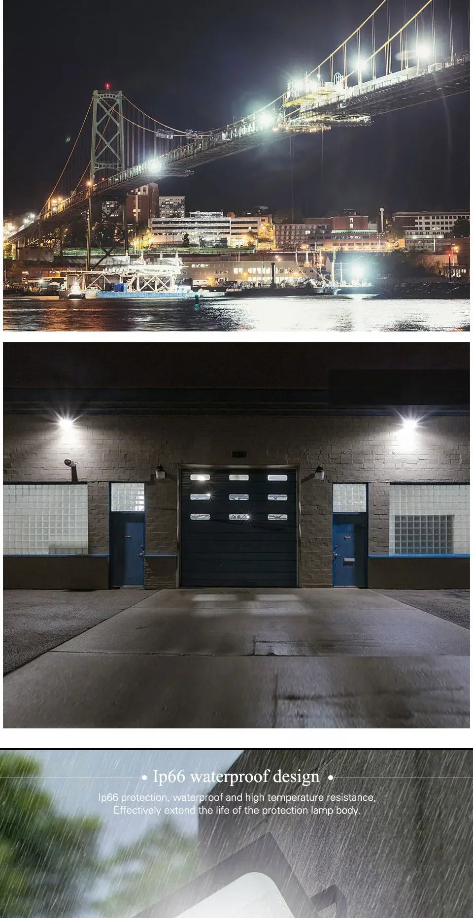 Reflector LED 100W-200W Impermeable para Exteriores 6500K