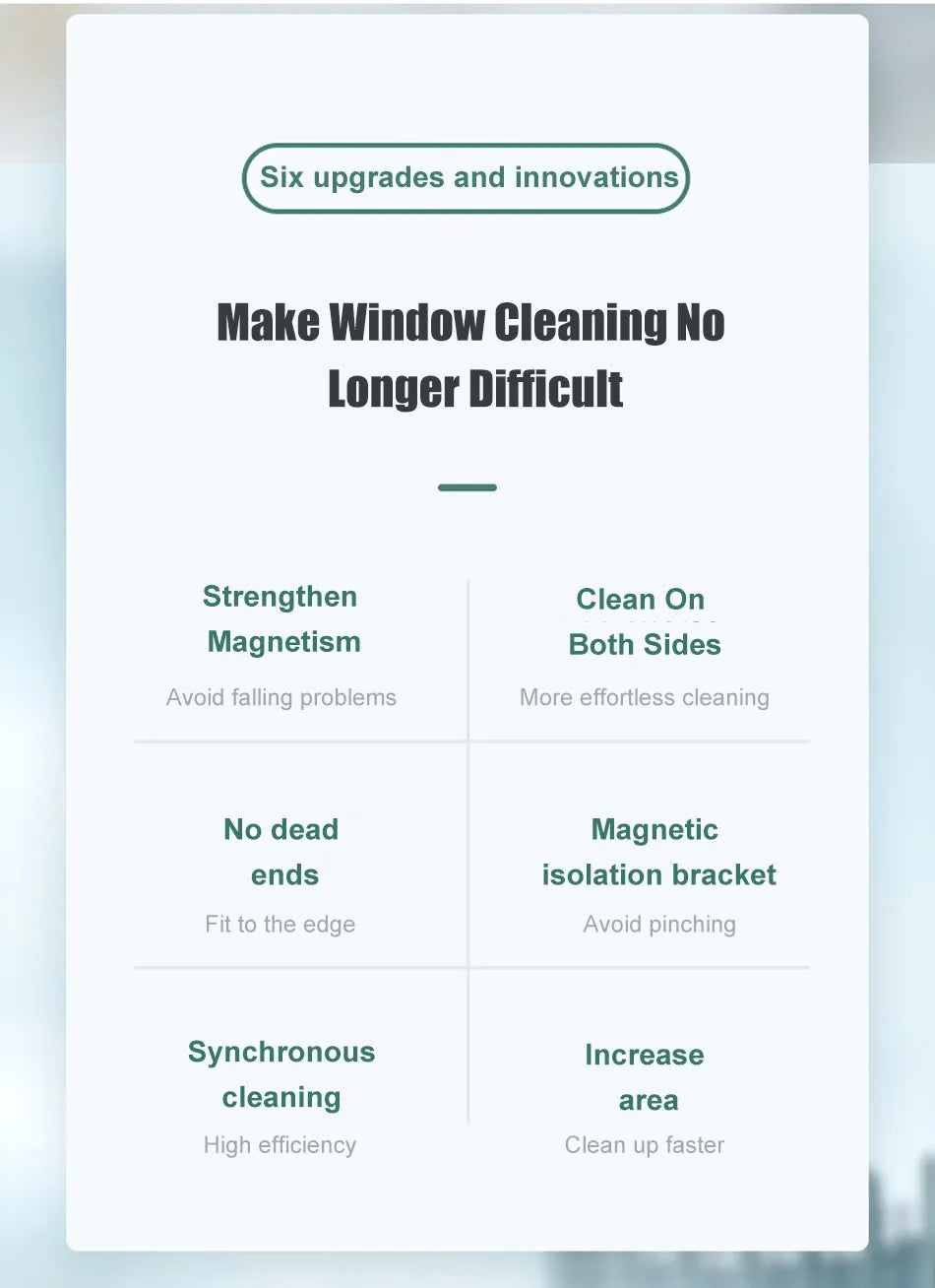 NUEVO Cepillo Magnético Limpiador de Ventanas de Doble Cara con Descarga Automática de Agua, Limpiacristales, Herramientas de Limpieza para el Hogar