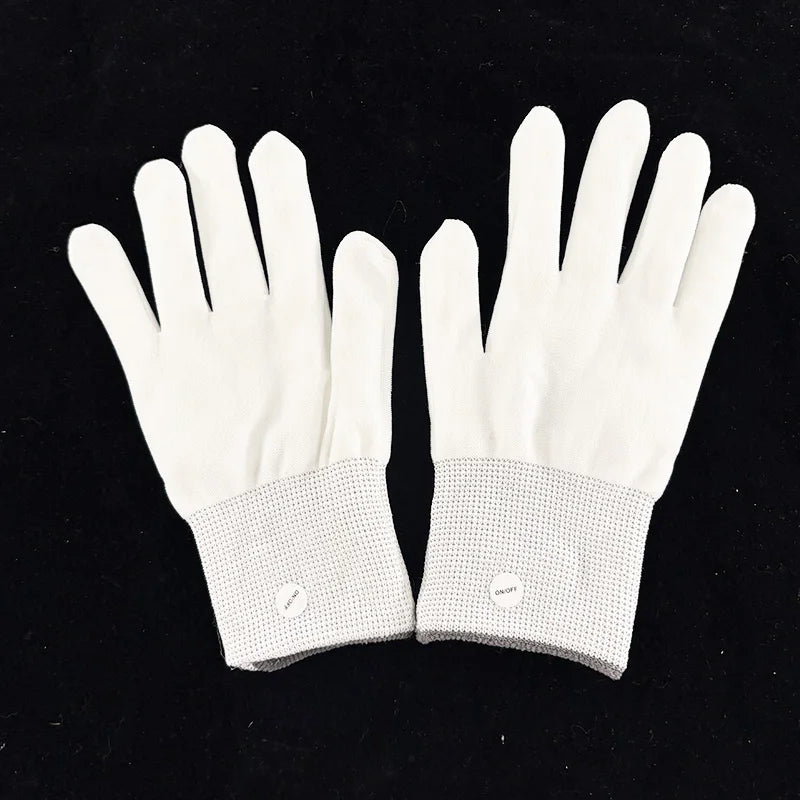 Máscara LED inalámbrica de neón y guantes de fibra óptica, máscara brillante en la oscuridad para Halloween, carnaval, cosplay, bar, fiesta de cumpleaños