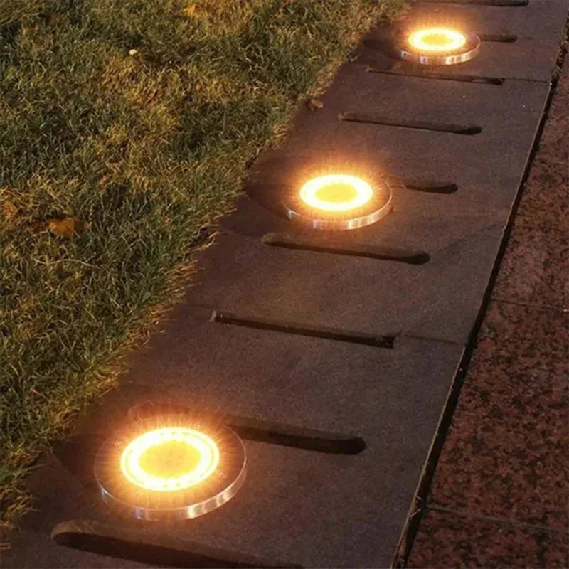 Disco de energía Solar de 20Led, luz subterránea para jardín al aire libre, foco de luz de cubierta, lámpara Led Solar enterrada, decoración de jardín