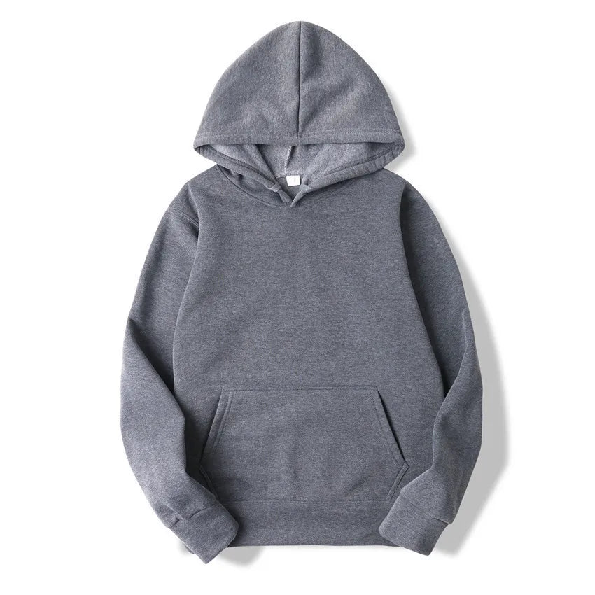 Sudadera con Capucha Casual para Hombre y Mujer, Color Sólido