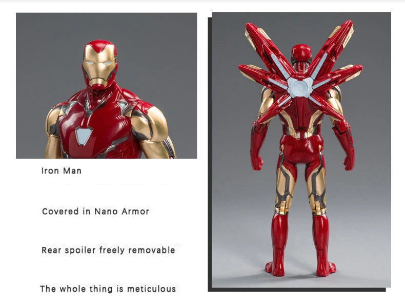 Juguete para niños de 18cm, leyenda de Marvel, vengadores, Iron Man, Spider Man, Capitán América, regalo de cumpleaños para niños, juguete, modelo de estatuilla móvil