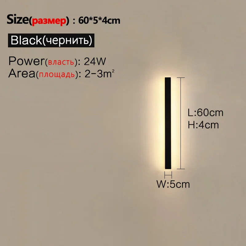 Lámpara de Pared LED IP65 Impermeable Exterior Jardín